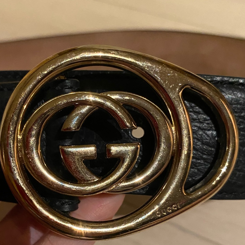 Authentic Black Gucci belt
